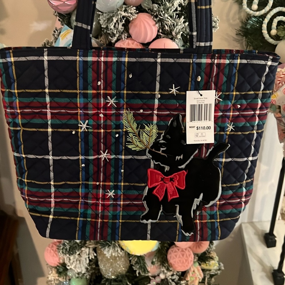 NWT Vera Bradley Small Scottie Holiday Tote